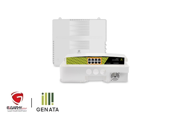 GNT-P1008G6-F Genata Outdoor 8Port Water Resistant AI PoE Switch